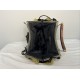 Floral Velvet Frame Clutch Purse with Lace Trim and Beaded Shoulder Strap