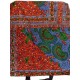 Printed Fabric Tote Bag with Zipper Closure and Shoulder Straps