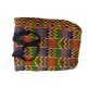Colorful Woven Tote Bag with Zipper Closure and Inner Pocket