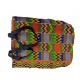 Colorful Woven Tote Bag with Zipper Closure and Inner Pocket