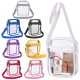Clear PVC Crossbody Bag, Transparent Shoulder Purse with Zipper Pockets and Strap