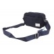 Navy Blue Nylon Crossbody Shoulder Bag with Zipper and Front Pocket