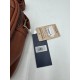 Brown Embroidered Faux Leather Shoulder Bag with Multiple Zip Compartments