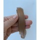 Mini Brown Baguette Shoulder Bag with Buckle Flap and Front Pocket