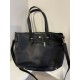 Black Tote Bag with Gold-Tone Hardware, Shoulder Strap and USB Port