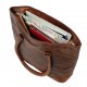 Genuine Leather Tote Bag, Brown Vintage Shoulder Purse with Long Handles